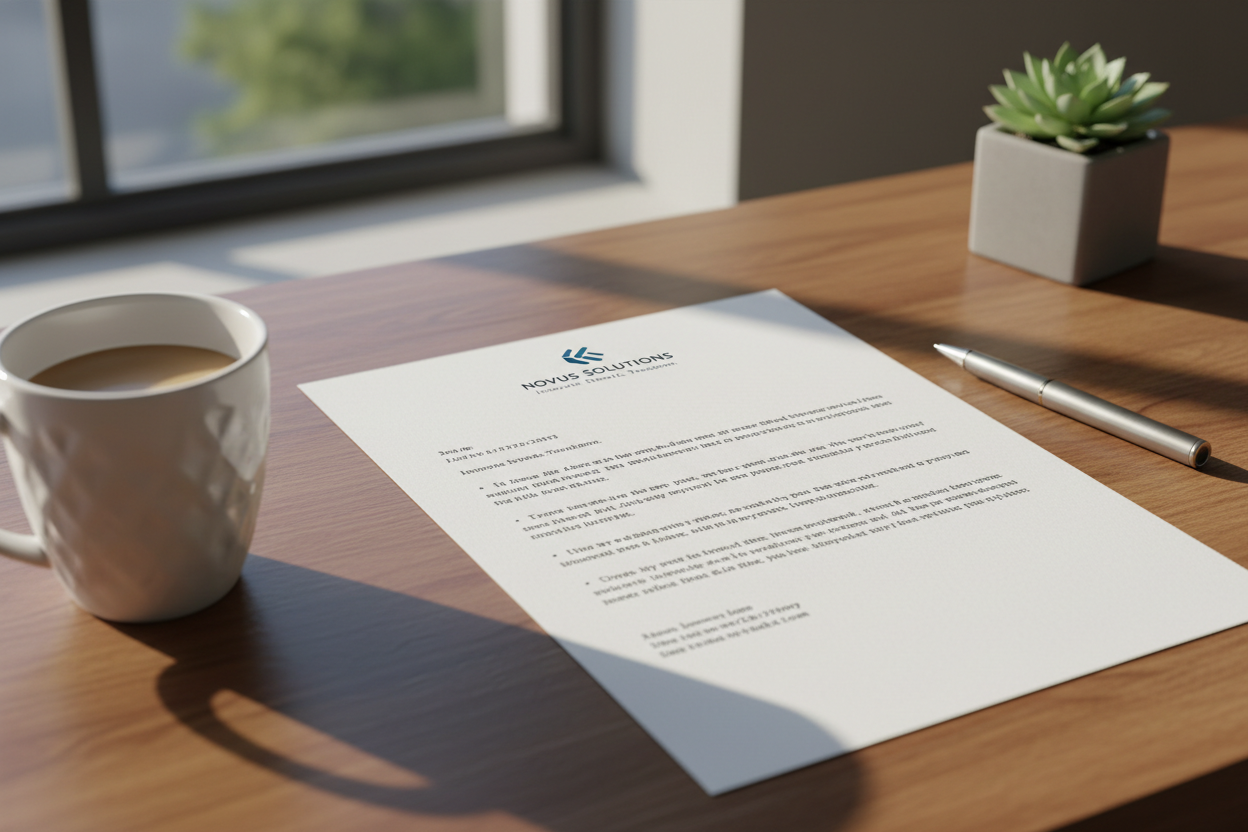 create a new look letter on desk